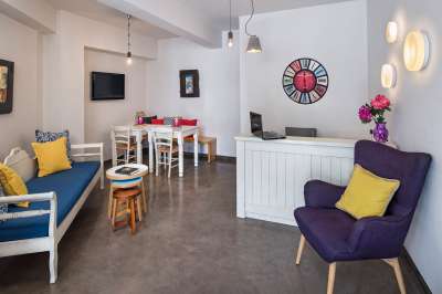 Summer Time Villa Rooms & Apartments in Fira Santorini - Reception Area